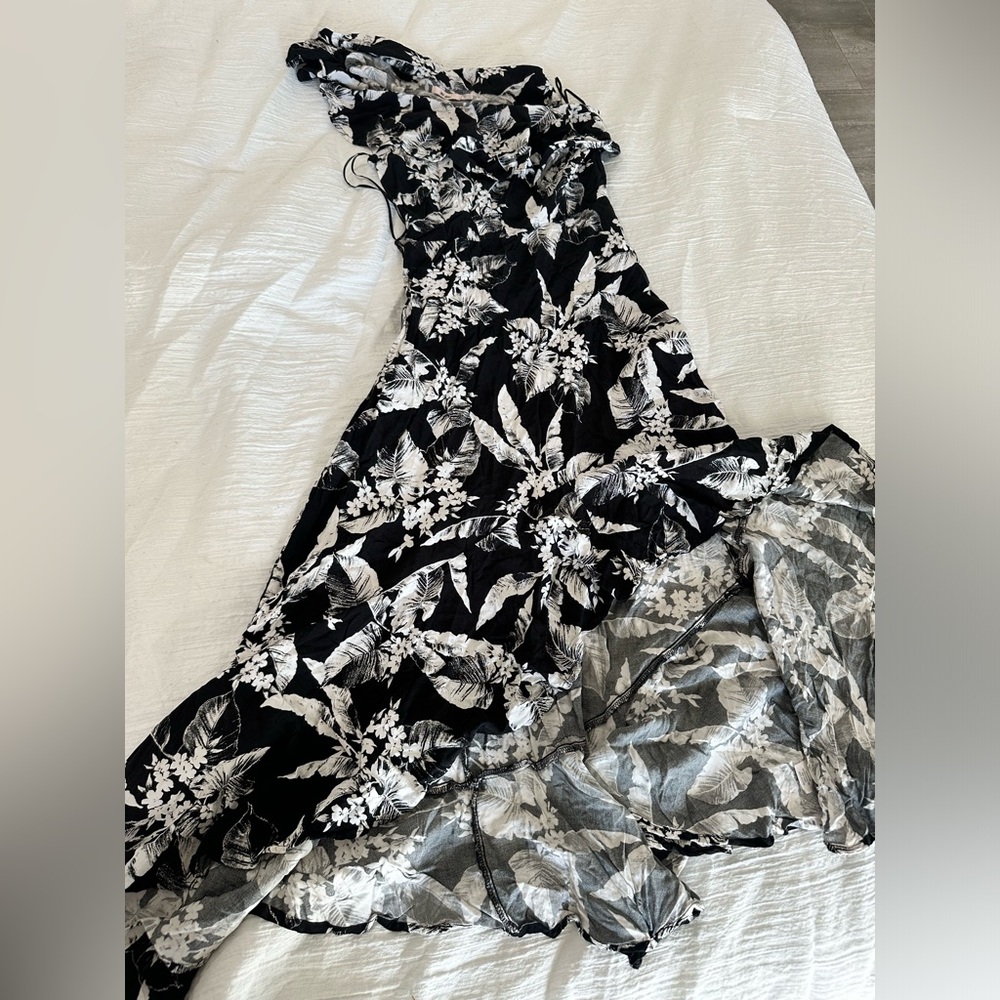 Black floral dress